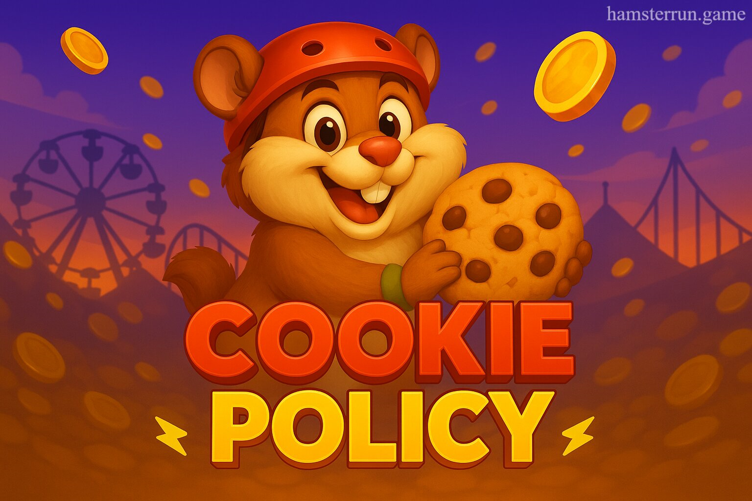 Hamster Run character holding a cookie