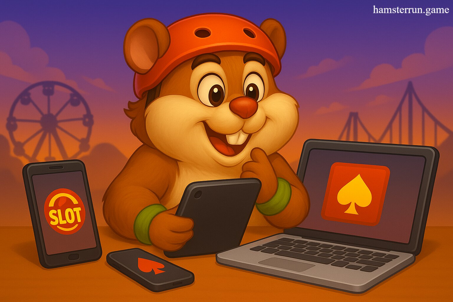 Hamster Run game on phone, tablet and laptop