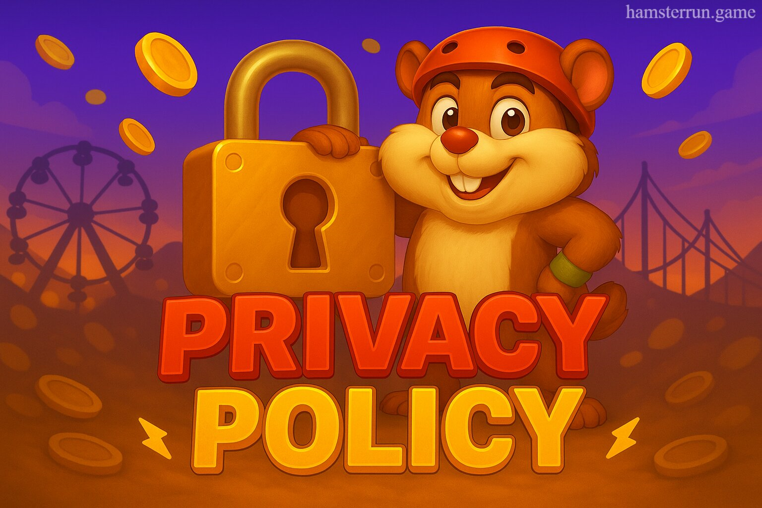 Hamster Run with padlock icon