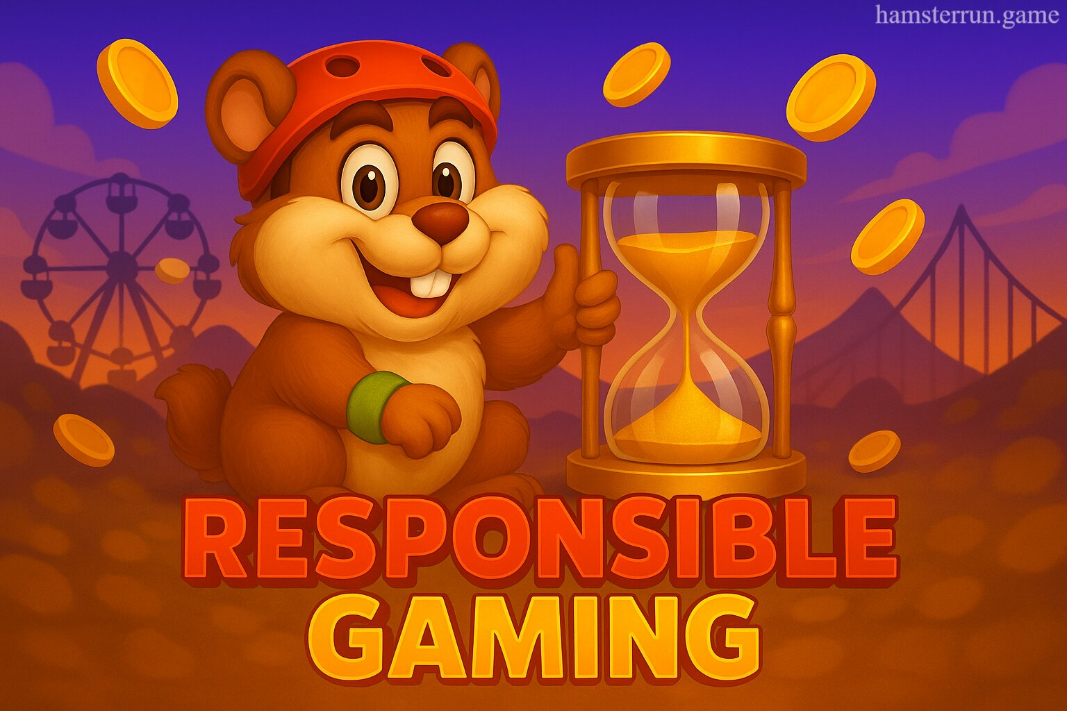 Hamster Run character with hourglass